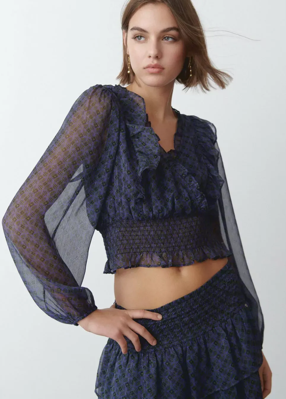 Blusa Cruzada Volantes