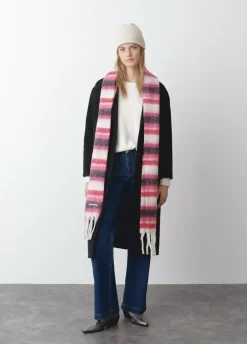 Bufanda Gruesa Estrecha Rayas Flecos