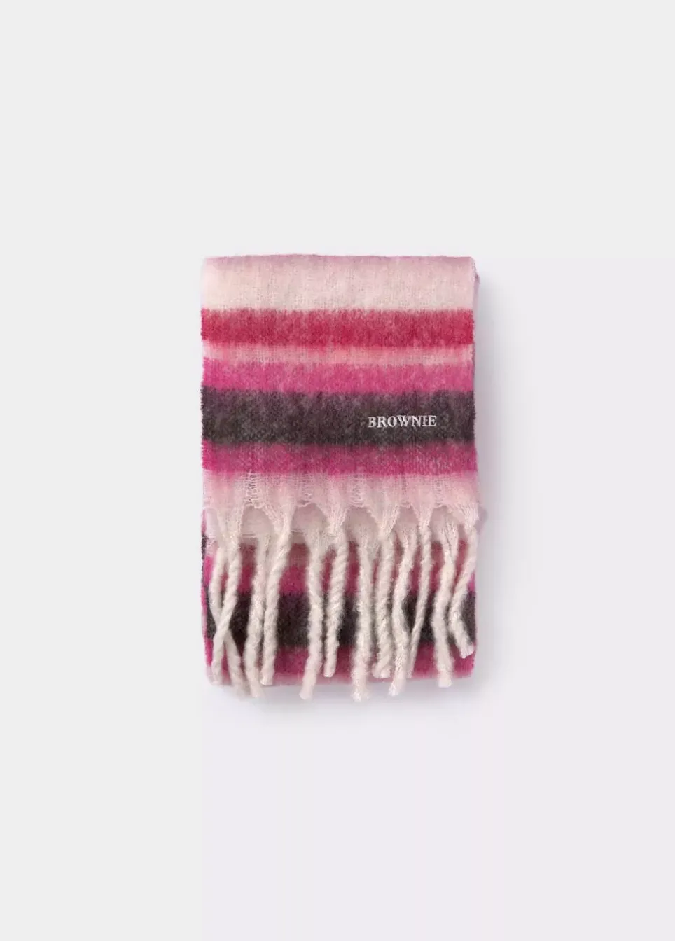 Bufanda Gruesa Estrecha Rayas Flecos