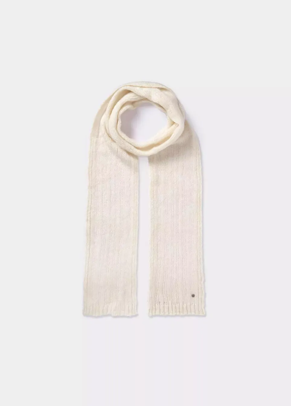 Bufanda Punto Calado Cruda
