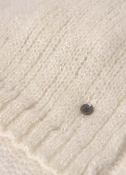 Bufanda Punto Calado Cruda