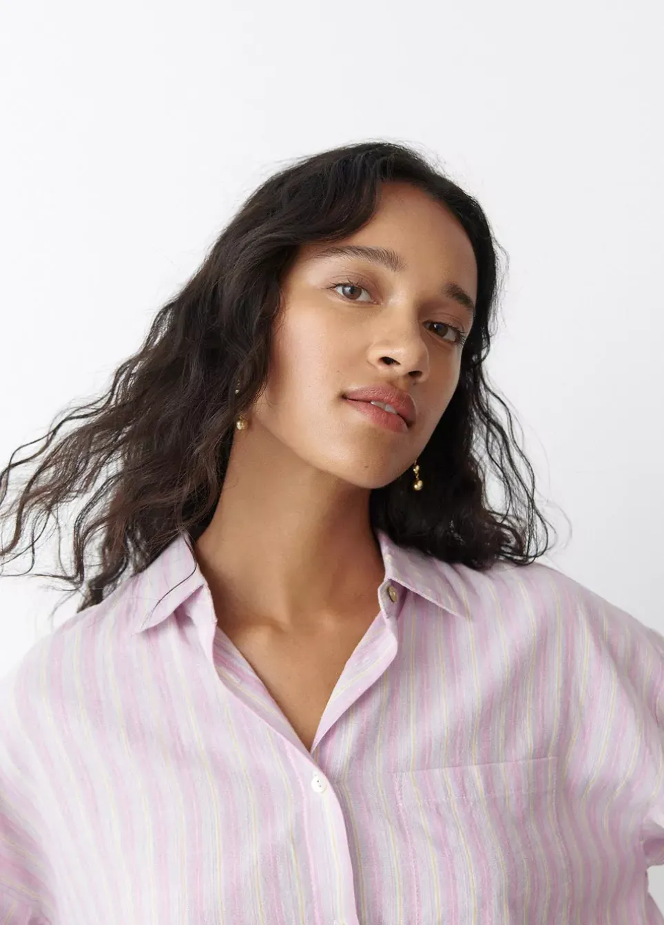 Camisa Cropped Rayas