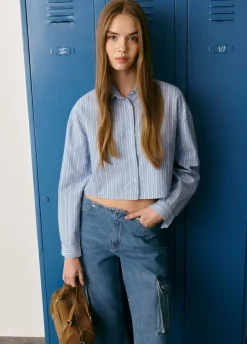 Camisa Cropped Rayas