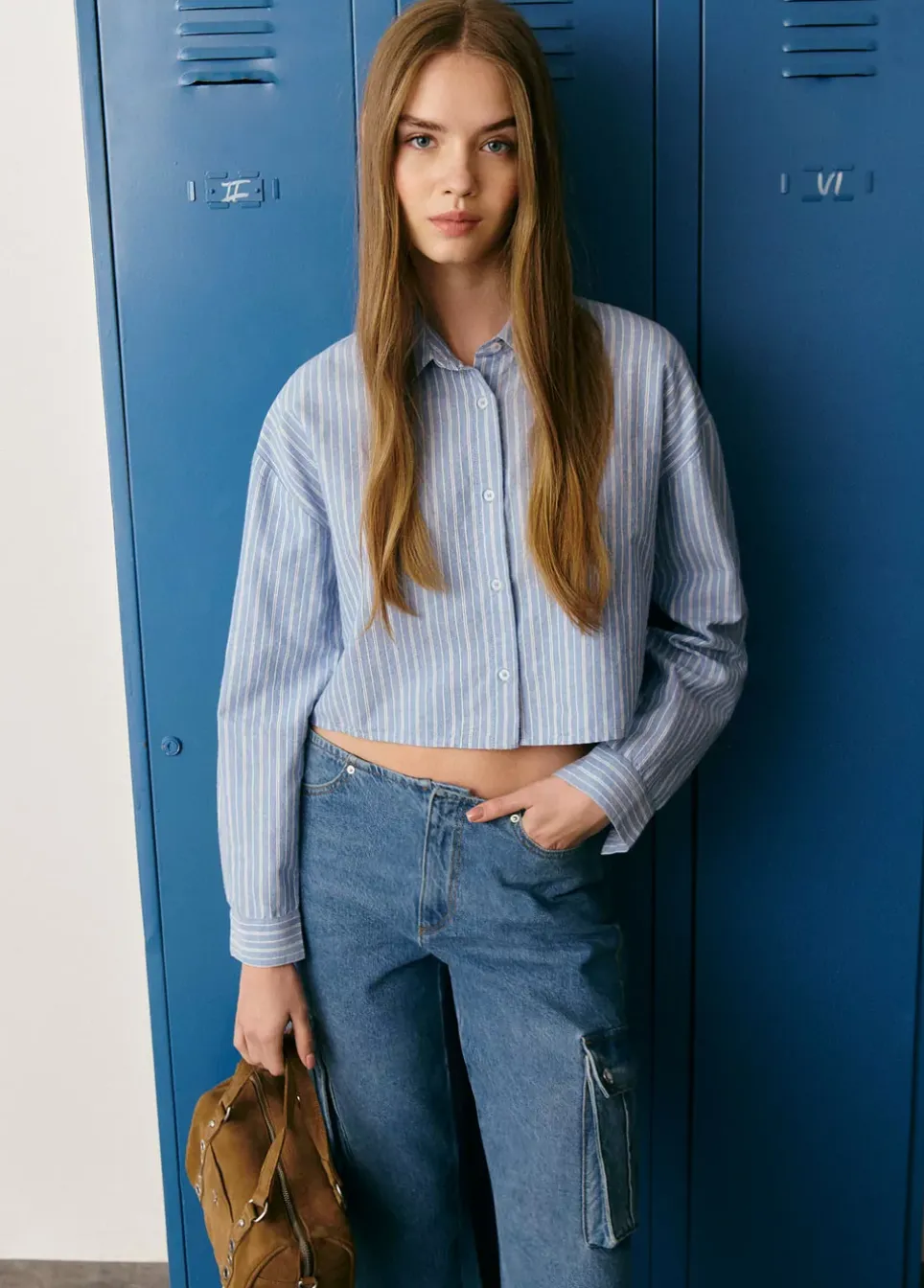 Camisa Cropped Rayas