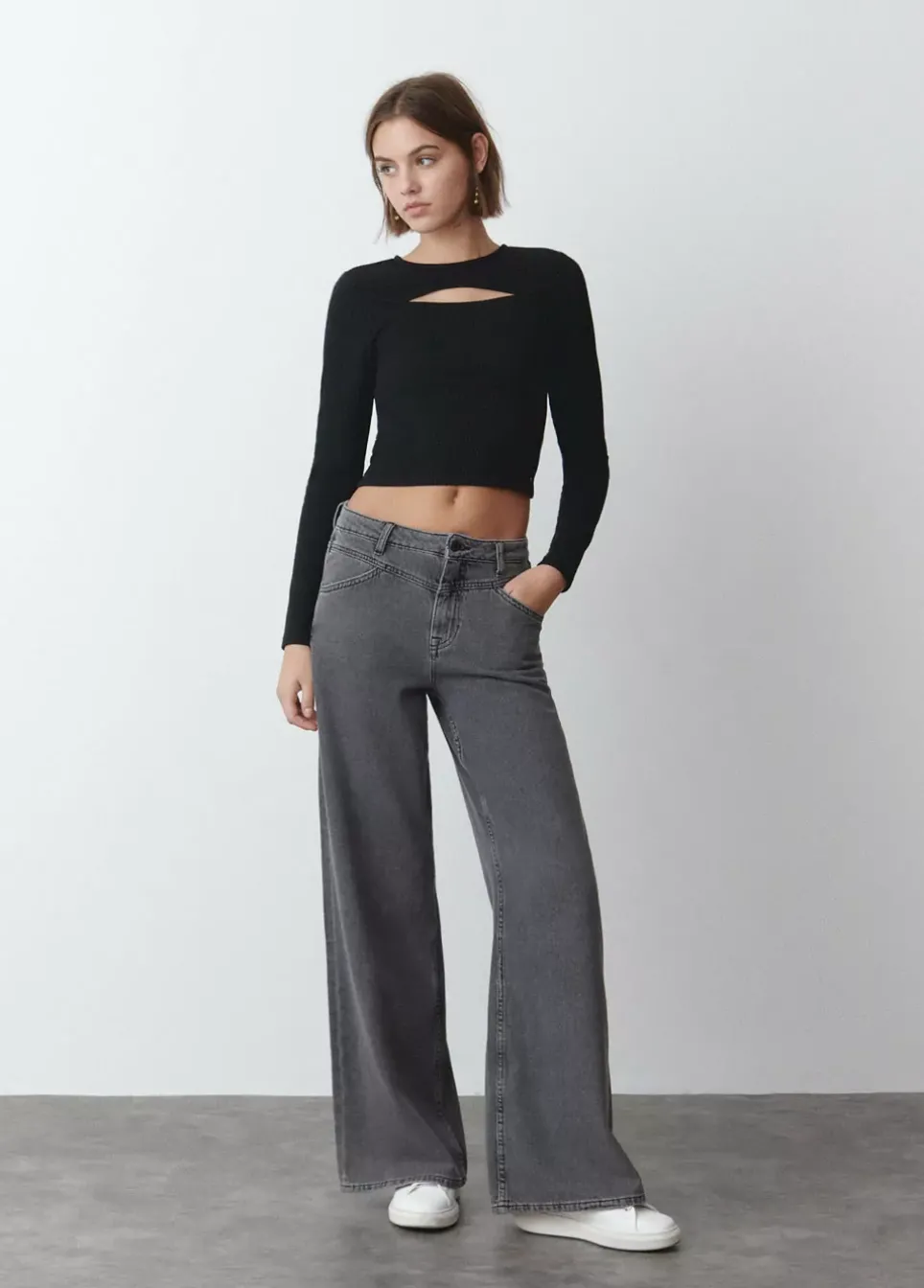 Camiseta Cut Out Canale Manga Larga