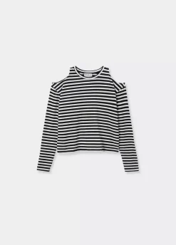 Camiseta Rayas Cut Out Hombros