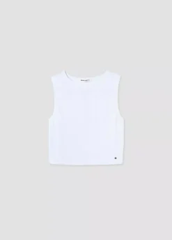 Camiseta Sin Manga Blanca