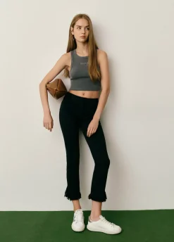 Camiseta Sin Manga Bordada