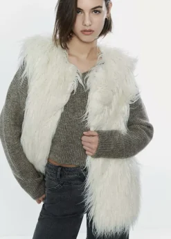 Chaleco Efecto Pelo Largo