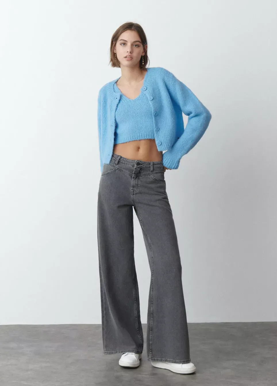 Chaqueta Punto Cuello Redondo