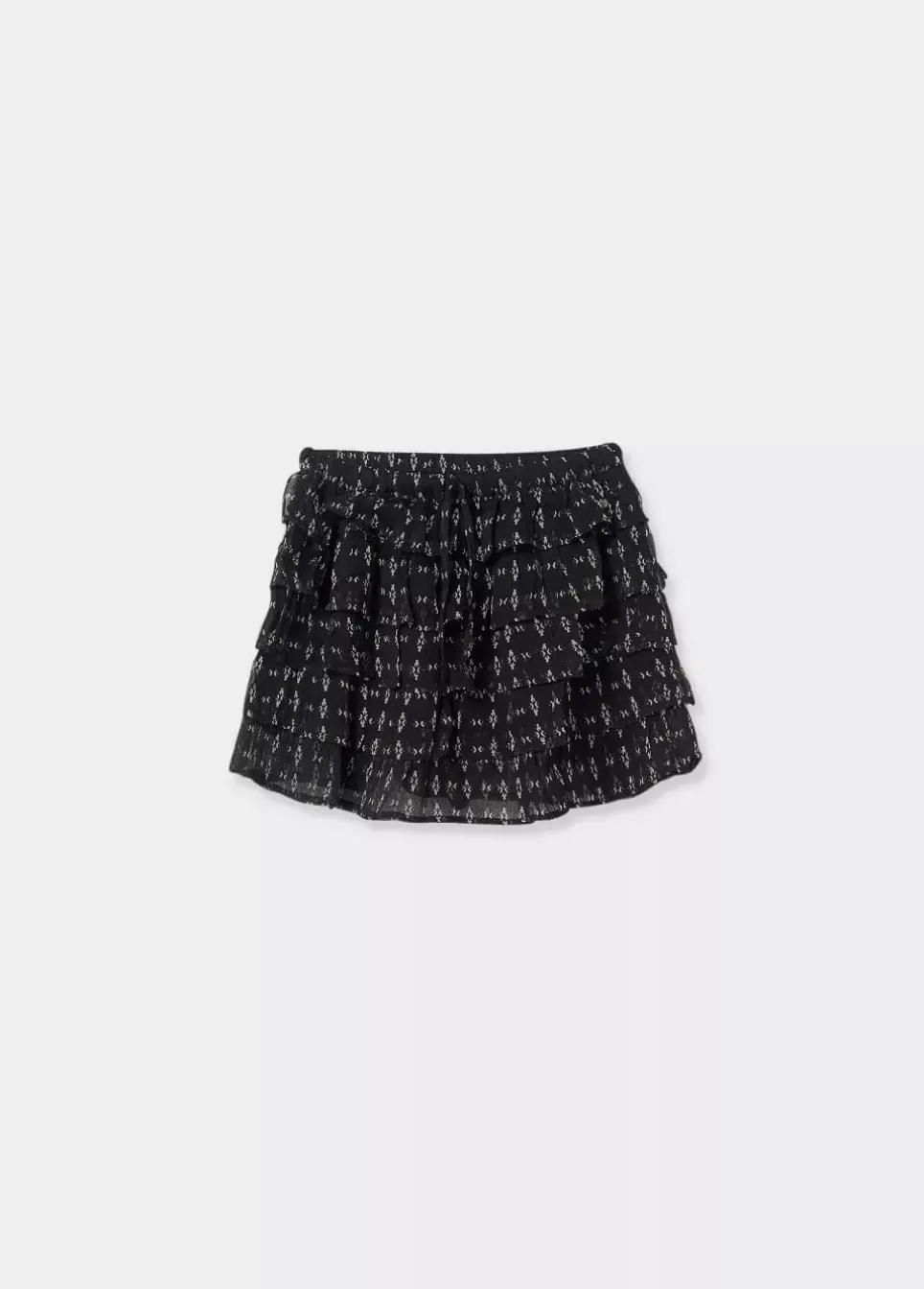 Falda Corta Cuatro Volantes