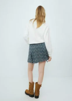 Falda Corta Picos Estampada