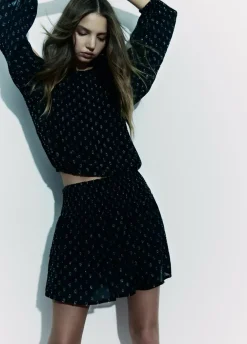 Falda Gomas Volantes Dobby