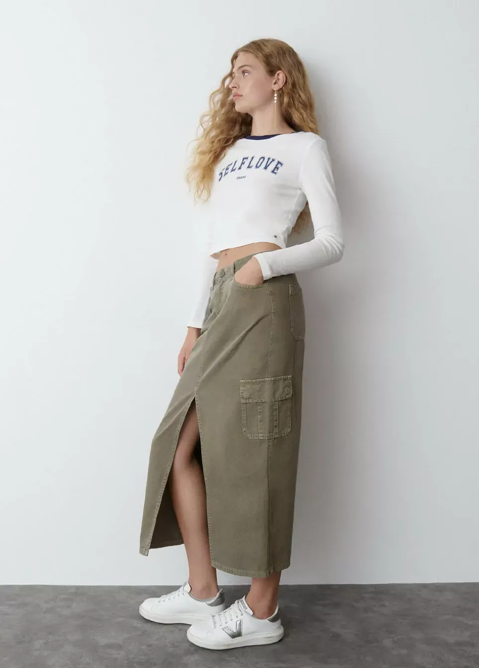 Falda Larga Twill