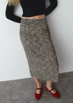 Falda Midi Mancha Animal