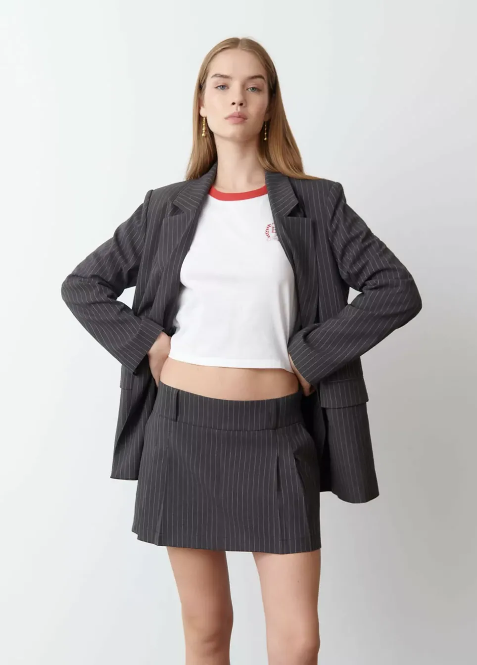 Falda Mini Tablas Raya Diplomatica