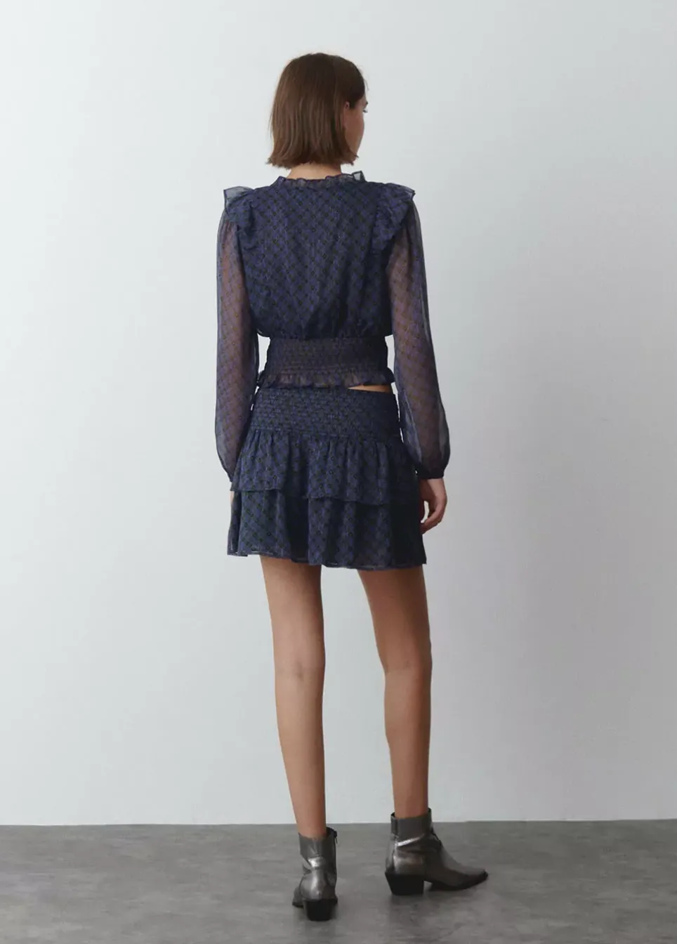 Falda Volantes Cintura Smock