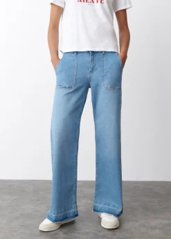 Jeans Culotte Bajo Desdoblado