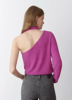 Jersey Asimetrico Pelo Bufanda