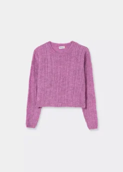 Jersey Calado Cuello Redondo Rosa