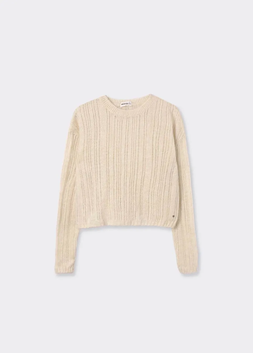 Jersey Calado Cuello Redondo Crudo