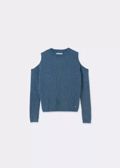 Jersey Chenilla Hombros Descubiertos