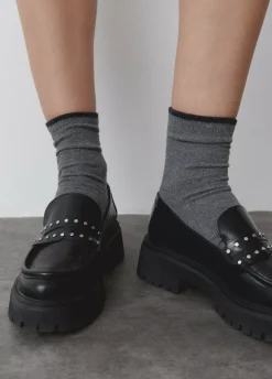 Mocasin Brillante Tachas Piel