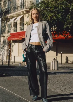 Pantalon Cargo Efecto Piel