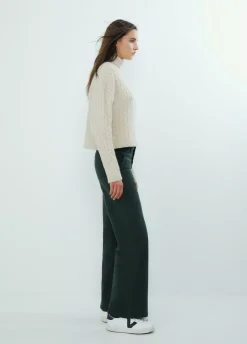 Pantalon Culotte Con Bolsillos Frontales