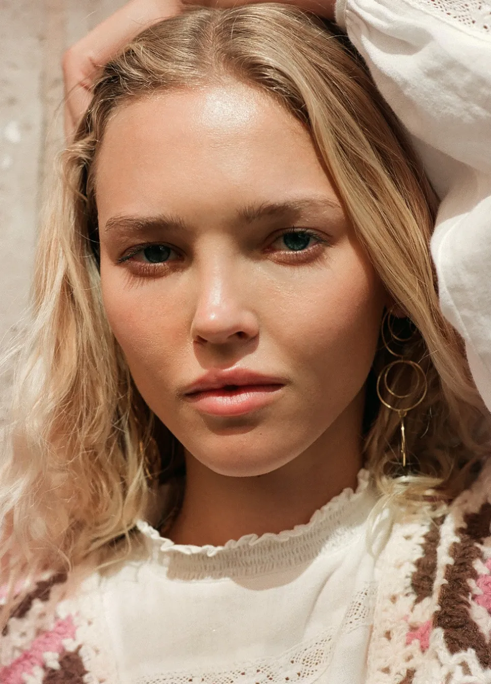 Pendientes Largos Tres Aros Dobles