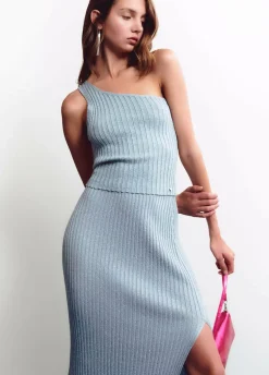 Top Canale Asimetrico Hilo Metalizado