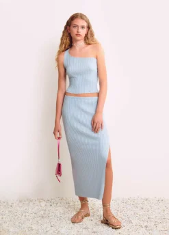 Top Canale Asimetrico Hilo Metalizado