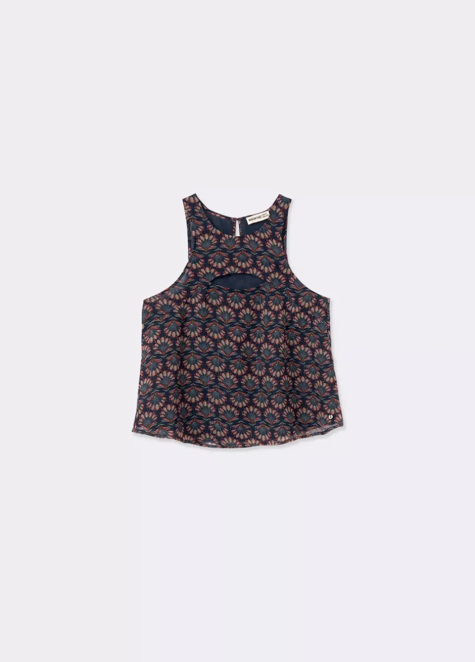 Top Estampado Indio Lurex Cut Out