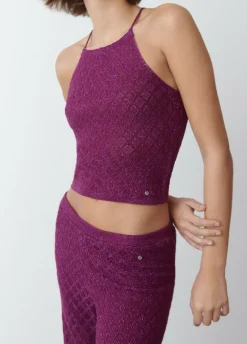 Top Punto Hilo Metalizado