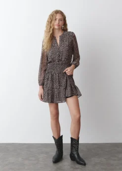 Vestido Corto Mancha Animal