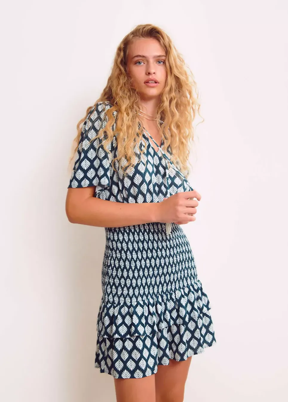 Vestido Gomas Etnico Abalorios