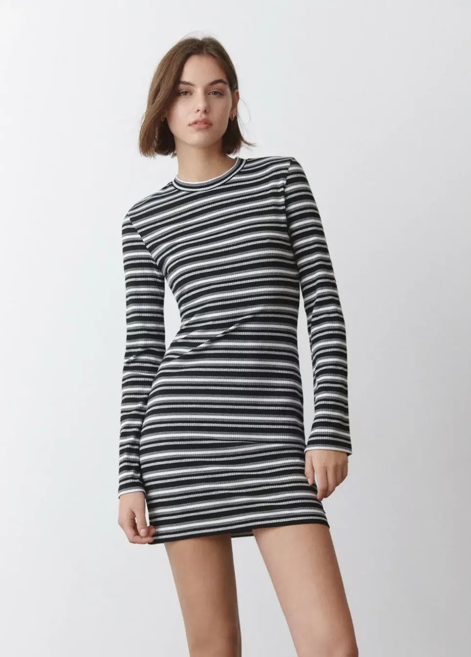 Vestido Rayas Manga Larga