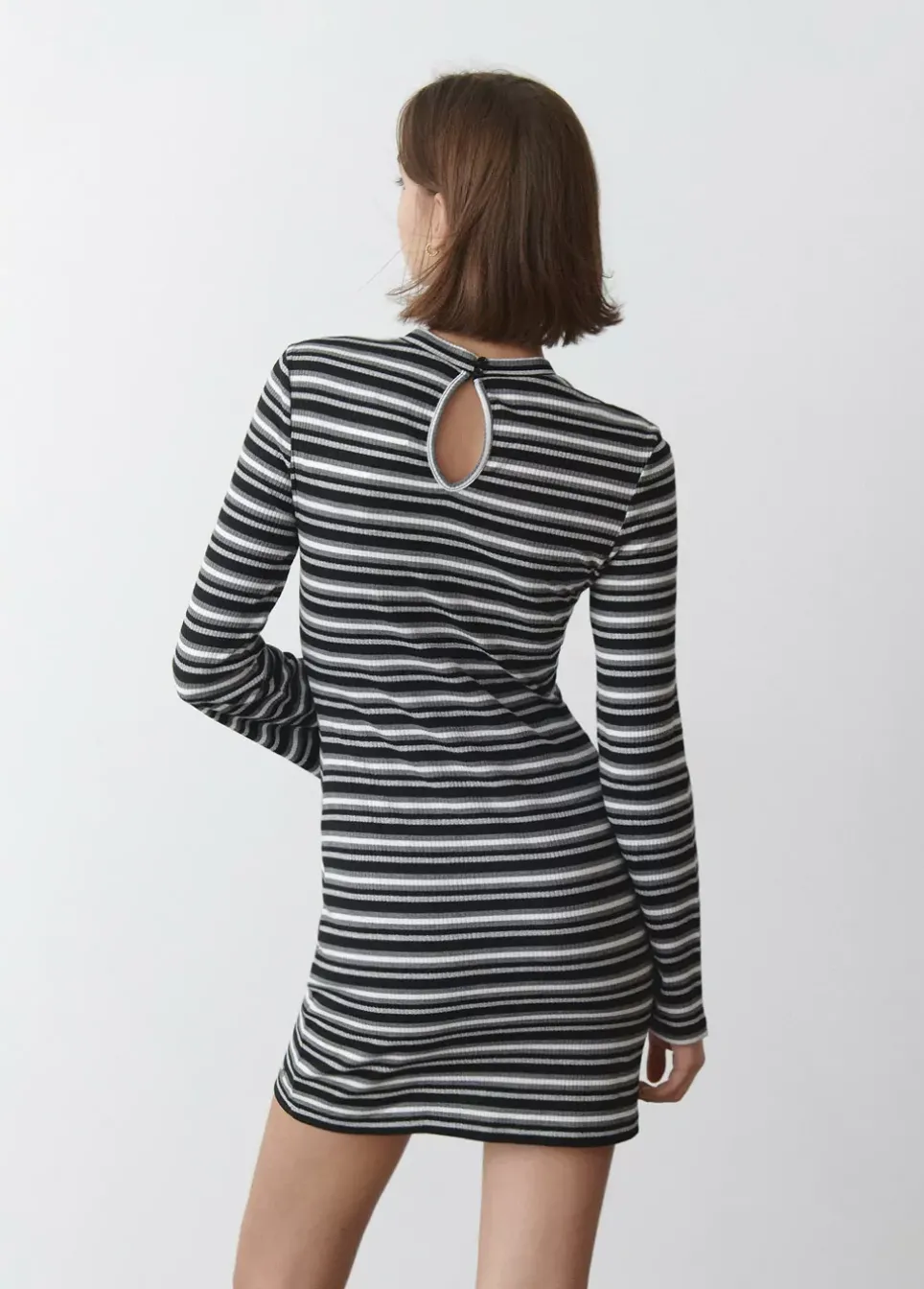 Vestido Rayas Manga Larga